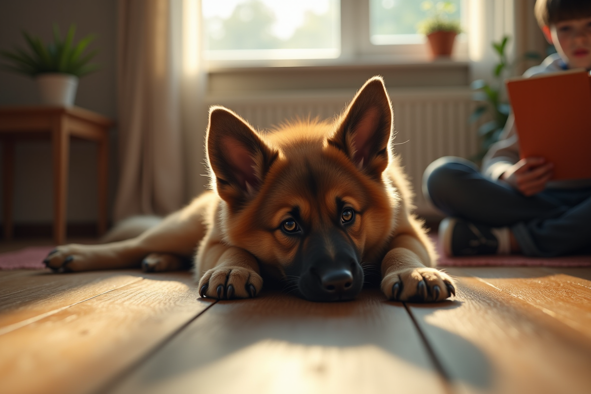 Chiot berger allemand près d