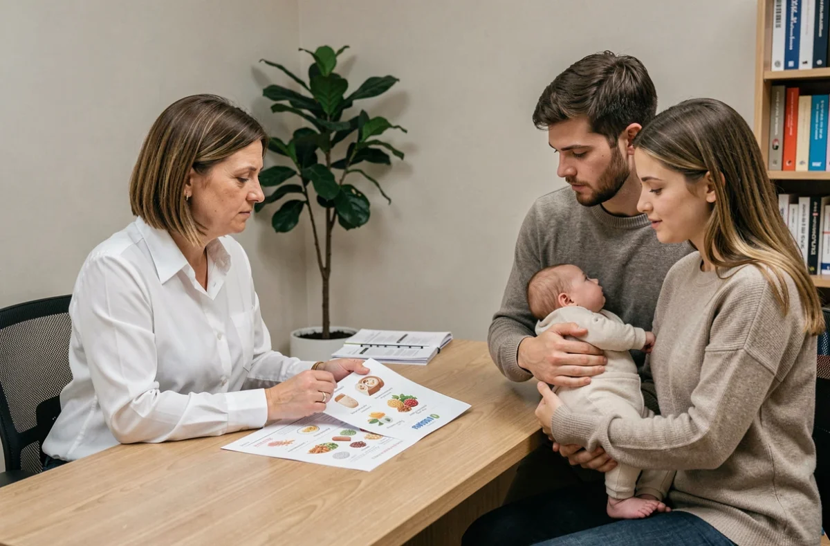 Consultation parentale avec une nutritionniste spécialisée en alimentation du nourrisson