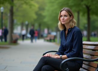 Garder son calme face à une provocation : conseils pratiques et stratégies efficaces Femme assise sur un banc dans un parc urbain calme