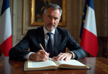 Article 57 du Code civil : contenu, explications et application Fonctionnaire civil français en costume dans un bureau officiel