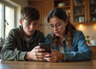 Tracer son enfant : est-ce légal ? Tout savoir sur la géolocalisation familiale Maman montre à son fils comment utiliser un GPS sur smartphone